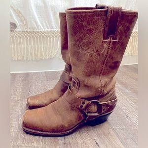 Frye harness leather boots